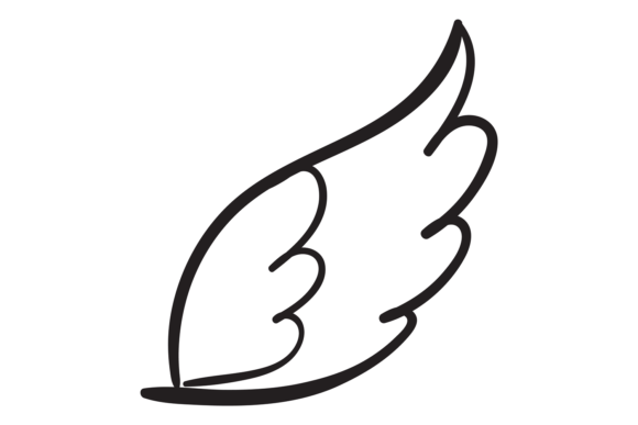 Download Bird Wing Logo. Hand Drawn Feathers Sign - Wing Collection