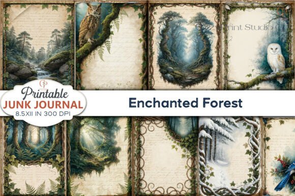 Download Enchanted Forest Junk Journal Pages - Enchanted forest Collection