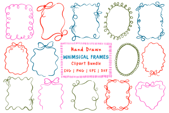 Download Whimsical Frames Doodle Clipart Bundle - Premium Bundle