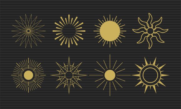 Download Gold Boho Sunburst Design Elements - Elements Collection