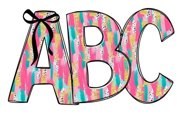 Download Brush Strokes Doodle Alphabet Set PNG - Premium Resources