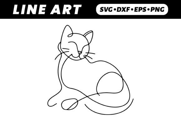 Download One-Line Cat Drawing: Simple Line Art - Wing Collection