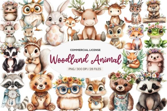 Download Boho Woodland Animal, Baby Animals Png - Boho woodland animal Collection