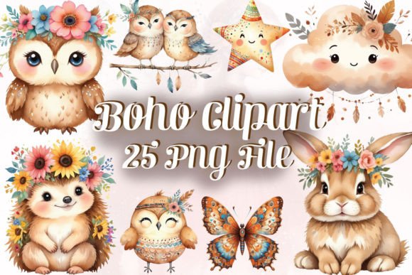 Download Boho Woodland Animal Clipart PNG Bundle - Boho woodland animal Collection
