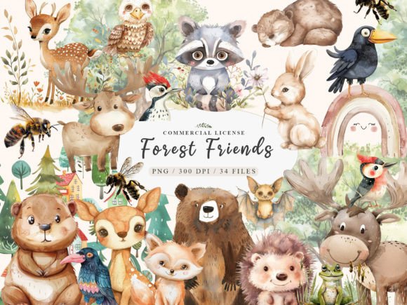 Download Boho Woodland Animals, Cute Animals Png - Boho woodland animal Collection