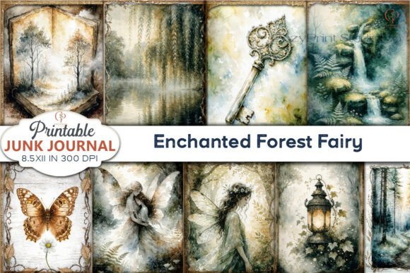 Download Enchanted Forest Fairy Junk Journal Page - Enchanted forest Collection